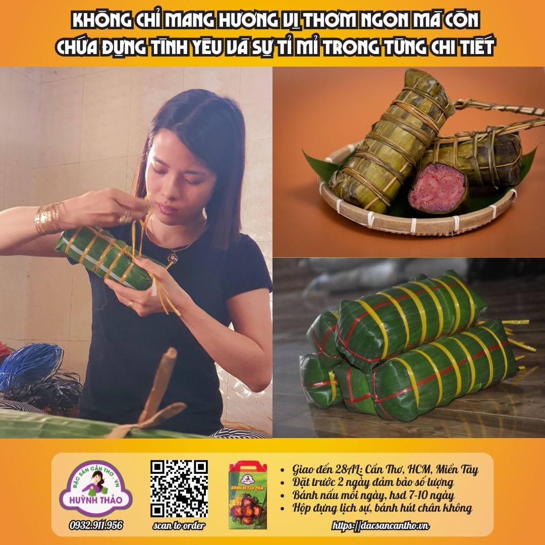 Bánh Tét Lá Cẩm Chay